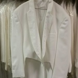White tux jacket with tails